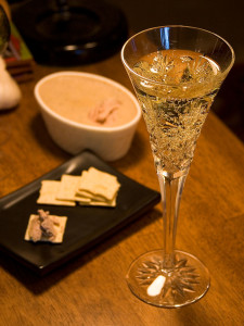 Champagne, cheese, crackers Elma Wine & Liquor