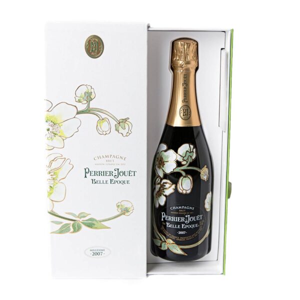 Perrier Jouet Belle Epoque 2007 750ml - Founded in 1811 in the heart of Champagne, the House of Perrier-Jouet has built up a collection of exceptional vineyards over the years with a preponderance of Chardonnay, sustaining an expertise rooted in the region's finest winemaking tradition. it's cuvees, the fruit of many years' work, are as elegant, stylish, diamond-cut and floral as the spray of anemones on the Belle Ã‰poque bottle designed by master glassmaker Emile Galle in 1902.