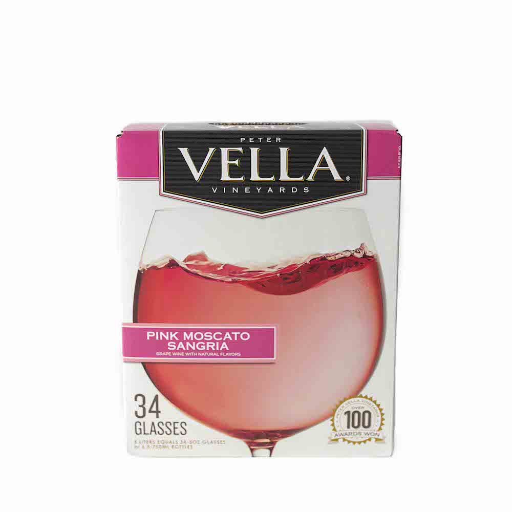 Peter Vella Pink Moscato Sangria Box Wine 5l Elma Wine Liquor