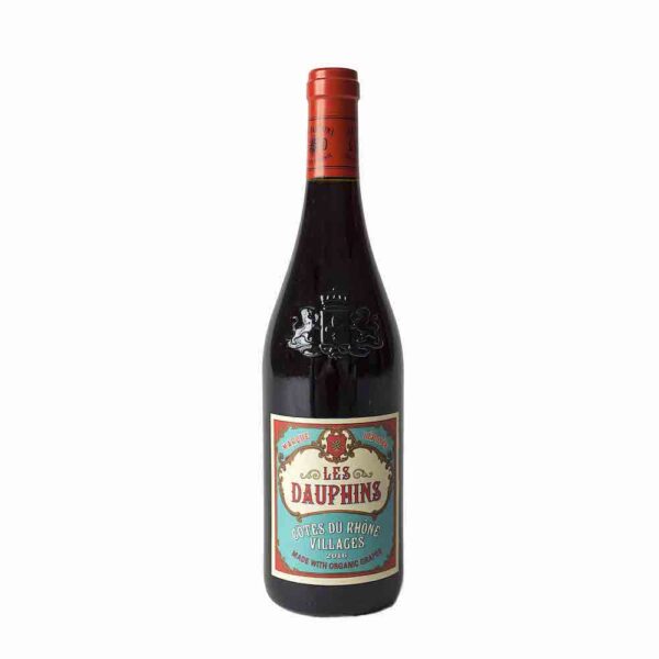 Les Dauphins Cote Du Rhone Villages Organic Red 750ml