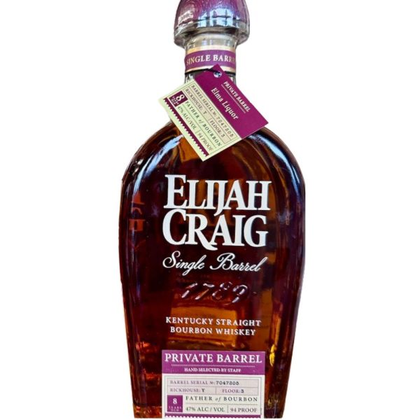 Elijah Craig Elma Wine & Liquor Single Barrel Bourbon 750mL