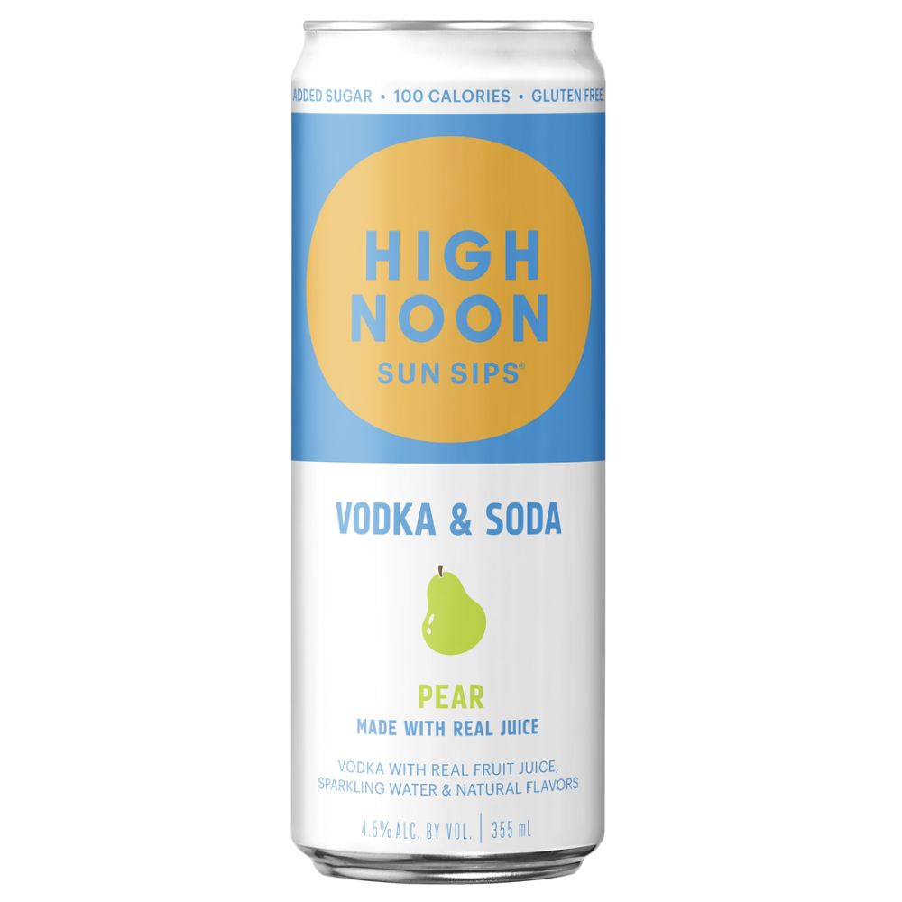 High Noon Pear Vodka Soda 355ml 4 Pack Elma Wine Liquor   High Noon Pear Vodka Soda 355ml Can 