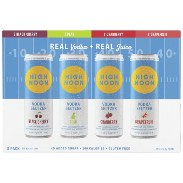 High Noon Vodka & Soda Endzone Pack Variety 8 Pack 355mL