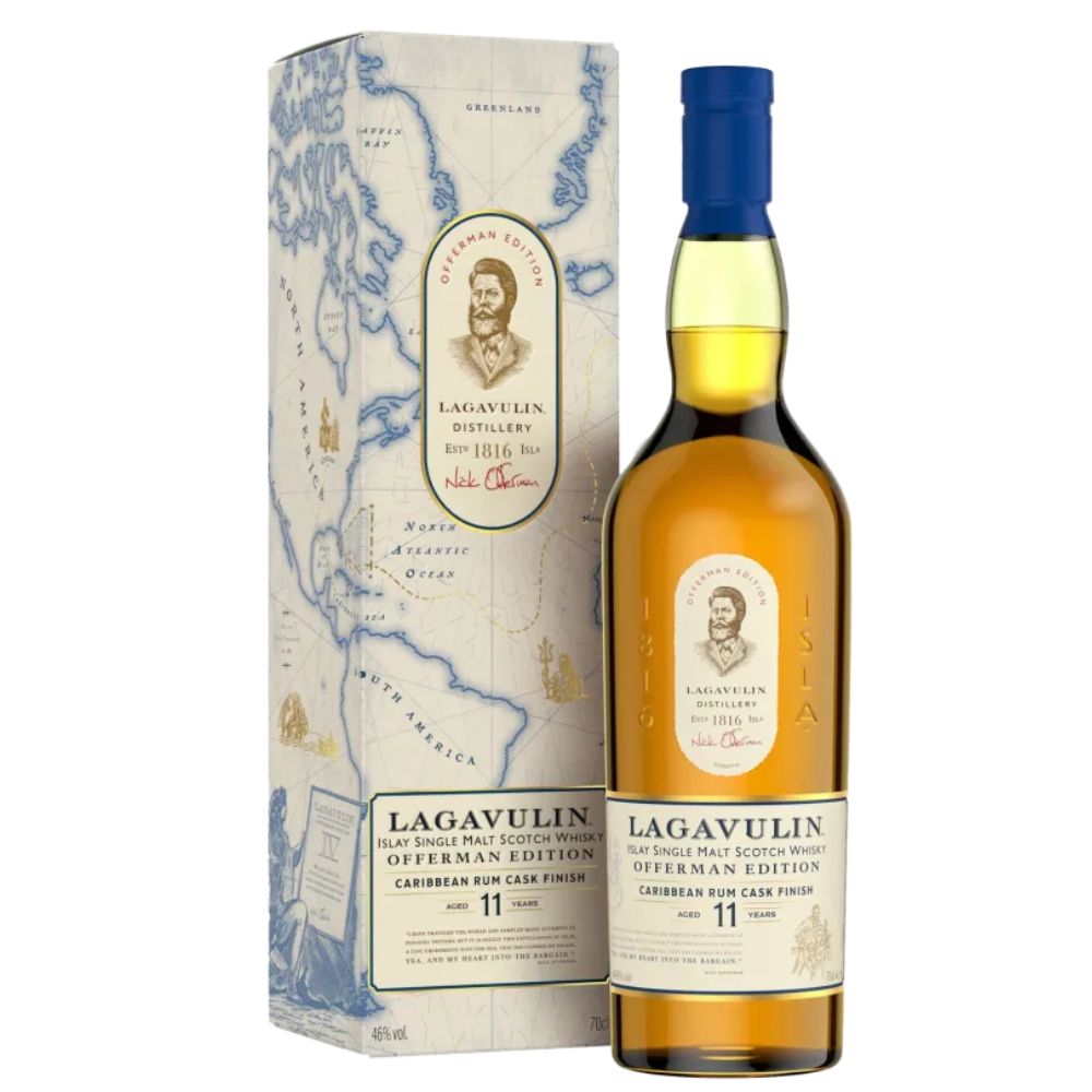 Lagavulin Islay Single Malt 11 Year Scotch Whisky Offerman Edition Caribbean Rum Cask Finish 750mL